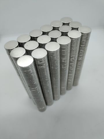 Nam châm vĩnh cửu FS Kích thước 2x14mm Hình tròn Dùng làm phụ kiện đồ da - Màu Bạc