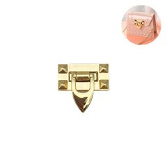 Mặt Khóa Túi Xách/Khóa Túi Xách/Khóa Túi/Phụ Kiện Khóa Kim Loại Cho Túi/Mặt Khóa Cặp-Túi-Clutch/Khóa Cài/handbag Twist Lock/Mặt Khóa FS Hình Chữ Nhật Dạng Gập Kích Thước 50mm  Mạ Bóng Đẹp Hợp Kim Không Gỉ Phụ Kiện Làm Túi Xách - Màu Vàng