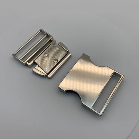 Mặt Khóa Túi Xách/Khóa Túi Xách/Khóa Túi/Phụ Kiện Khóa Kim Loại Cho Túi/Mặt Khóa Cặp-Túi-Clutch/Khóa Cài/handbag Twist Lock/Mặt Khóa Cài Phi Công FS Kích Thước 33x45mm Lọt Lòng 30mm Hợp Kim Không Gỉ Mạ Bóng Đẹp Phụ Kiện Làm Túi Xách - Màu Bạc