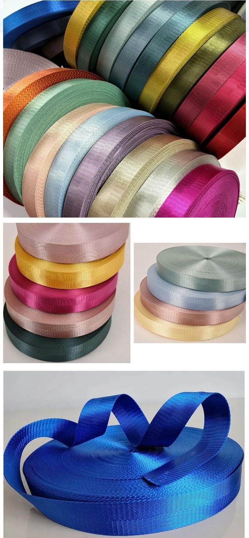 Dây đai  - ZH - 32mm - Dệt xương cá dày dặn - Dùng làm túi xách - Dòng Trung cao cấp - Màu đen