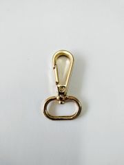 Móc Càng Cua/Móc Chó/Móc Quai Túi/Móc Túi/Móc chó càng cua/Móc chó bấm/Móc xích Metal Bolt Snaps – For Dog Leashes, Bag Straps, Crafts Đuôi hình chữ D JR Lọt lòng 20mm Trọng lượng 10g Phụ kiện làm balo túi xách Phân khúc Trung cấp - Màu Vàng 18k