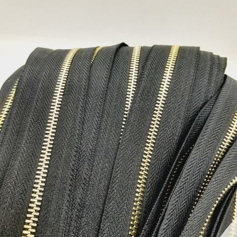 Dây Khóa Kéo/Dây Kéo Khóa Túi/Khóa Kéo Kim loại/Dây Kéo/Zipper/ Zipper Pullers Slider For Leather Bags Wallet Màu Đen SH Răng 3 Kim Loại Bản 30mm Hợp Kim Không Gỉ Kéo Hai Chiều Phụ Kiện Làm Ba Lô Túi Xách Hàng Cao Cấp - Răng Vàng