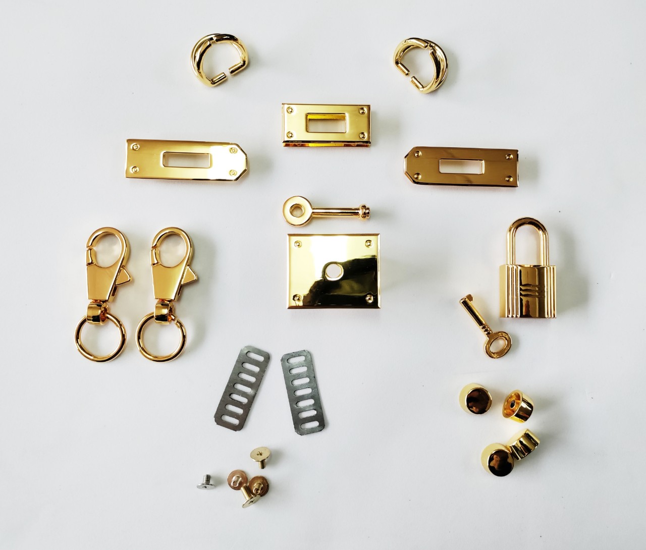 Set Phụ Kiện túi xách Kelly Cao Cấp WL1081 mạ bóng đẹp hợp kim không gỉ dùng làm đồ da cao cấp handmade DIY