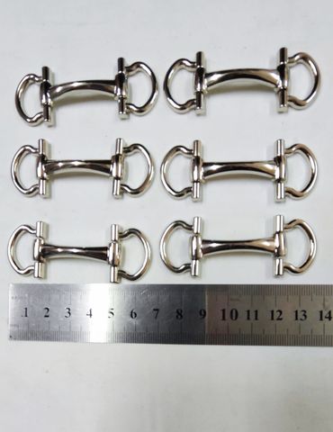 Mặt trang trí giày nam FS Kích thước 68mm Trọng lượng 10g Hợp kim không gỉ mạ bóng đẹp Phụ kiện làm giày dép - Màu hun đen