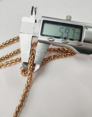 Dây xích metal shoulder strap iron chain belt for bag/ Golden Metal Chains For Purse Strap Chain with Clasp/Xích Fs Xoắn Cao Cấp đường kính 6mm dùng làm dây quai đeo túi xách - Màu Vàng 18k