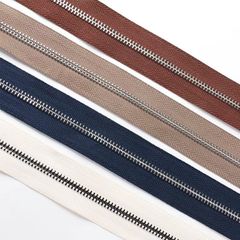 Dây Khóa Kéo/Dây Kéo Khóa Túi/Khóa Kéo Kim loại/Dây Kéo/Zipper/ Zipper Pullers Slider For Leather Bags Wallet No343 FS Răng 5 Bản 32mm Kim Loại Hợp Kim Không Gỉ  Phụ Kiện Làm Ba Lô Túi Xách - Răng Trắng