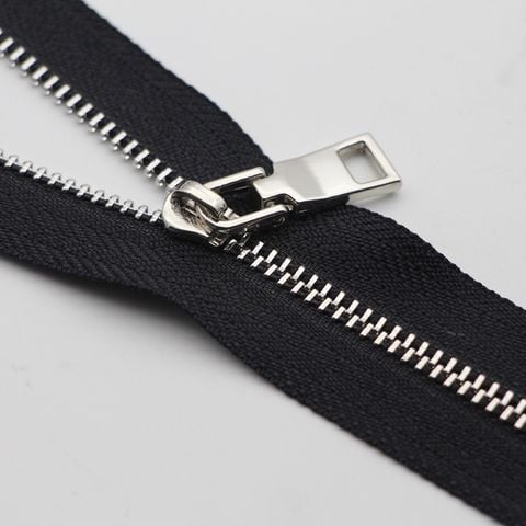 Dây Khóa Kéo/Dây Kéo Khóa Túi/Khóa Kéo Kim loại/Dây Kéo/Zipper/ Zipper Pullers Slider For Leather Bags Wallet Biên Vải Đen FS Răng Sắt Nhựa Giả Đồng Phụ Kiện Làm Ba Lô Túi Xách - Răng Trắng