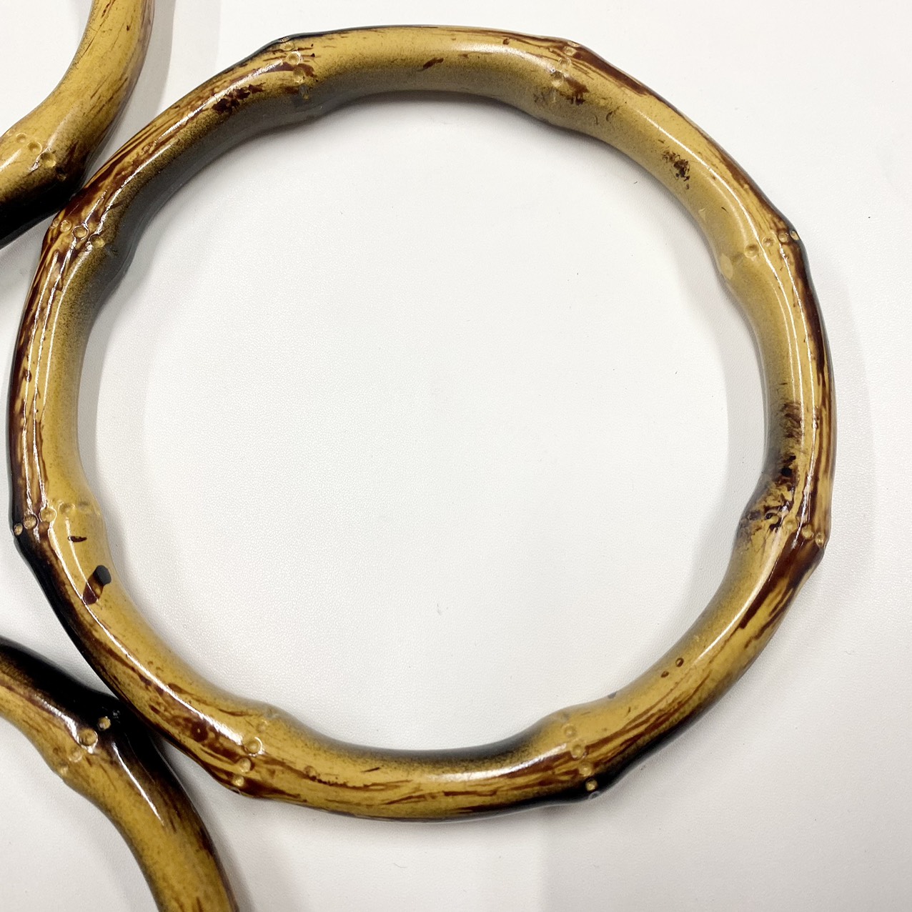 Quai xách nhựa giả trúc FS Hình tròn Lọt lòng 10.5cm Trọng lượng 40g Phụ kiện làm túi xách