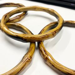 Quai xách nhựa giả trúc FS Hình tròn Lọt lòng 10.5cm Trọng lượng 40g Phụ kiện làm túi xách