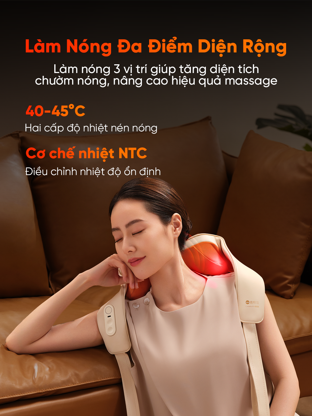  Máy Massage Cổ Vai Gáy Breo N6 Mini - Xông Nóng Huyệt Đạo - Xoa Bóp Cơ 