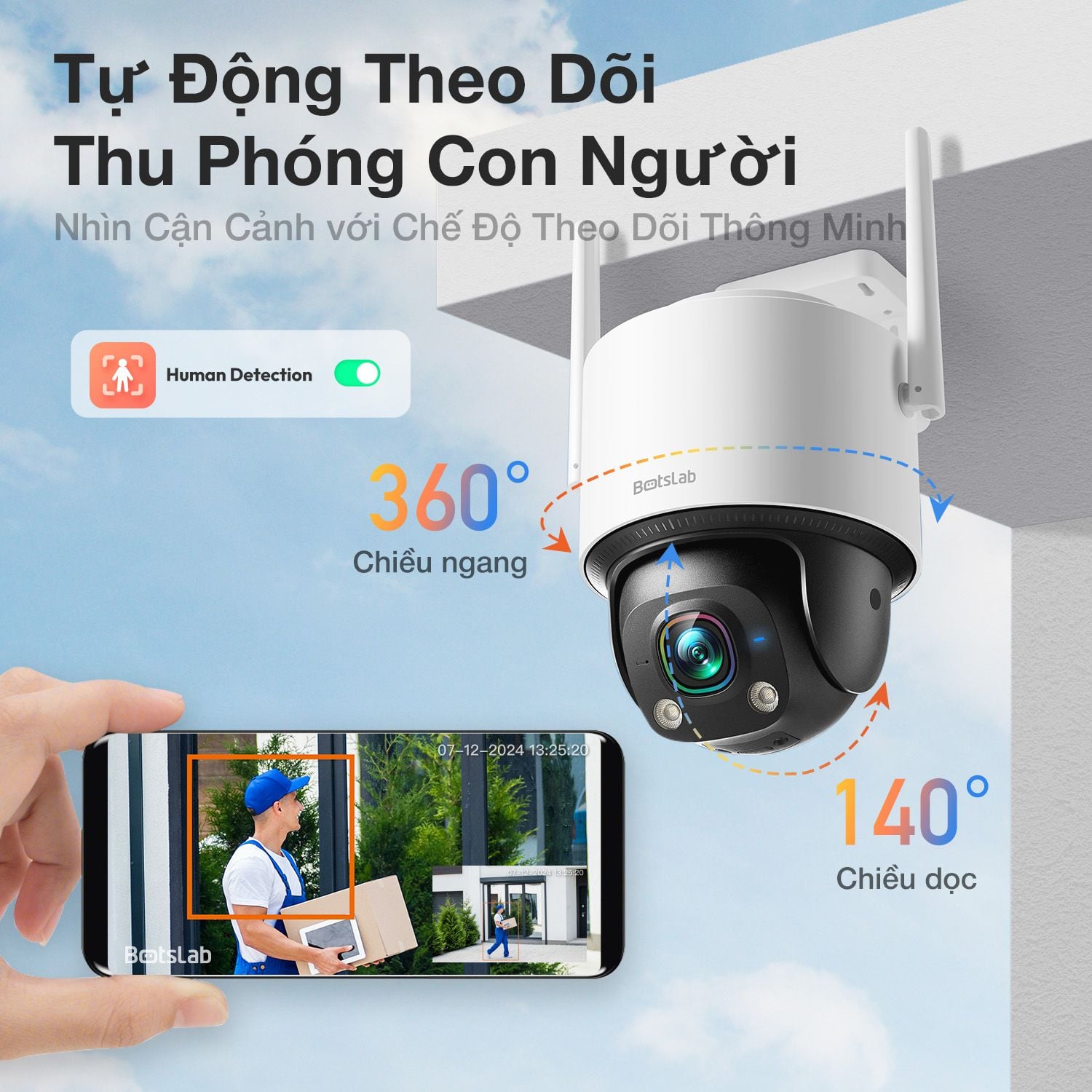  Camera Wifi Ngoài Trời 360 Botslab W317 