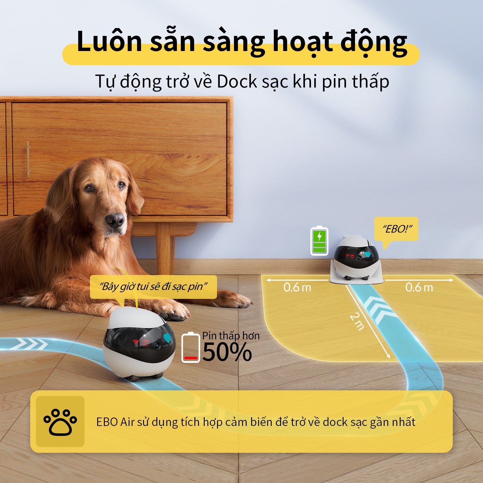  Robot Camera Giữ Nhà Enabot Ebo Air 