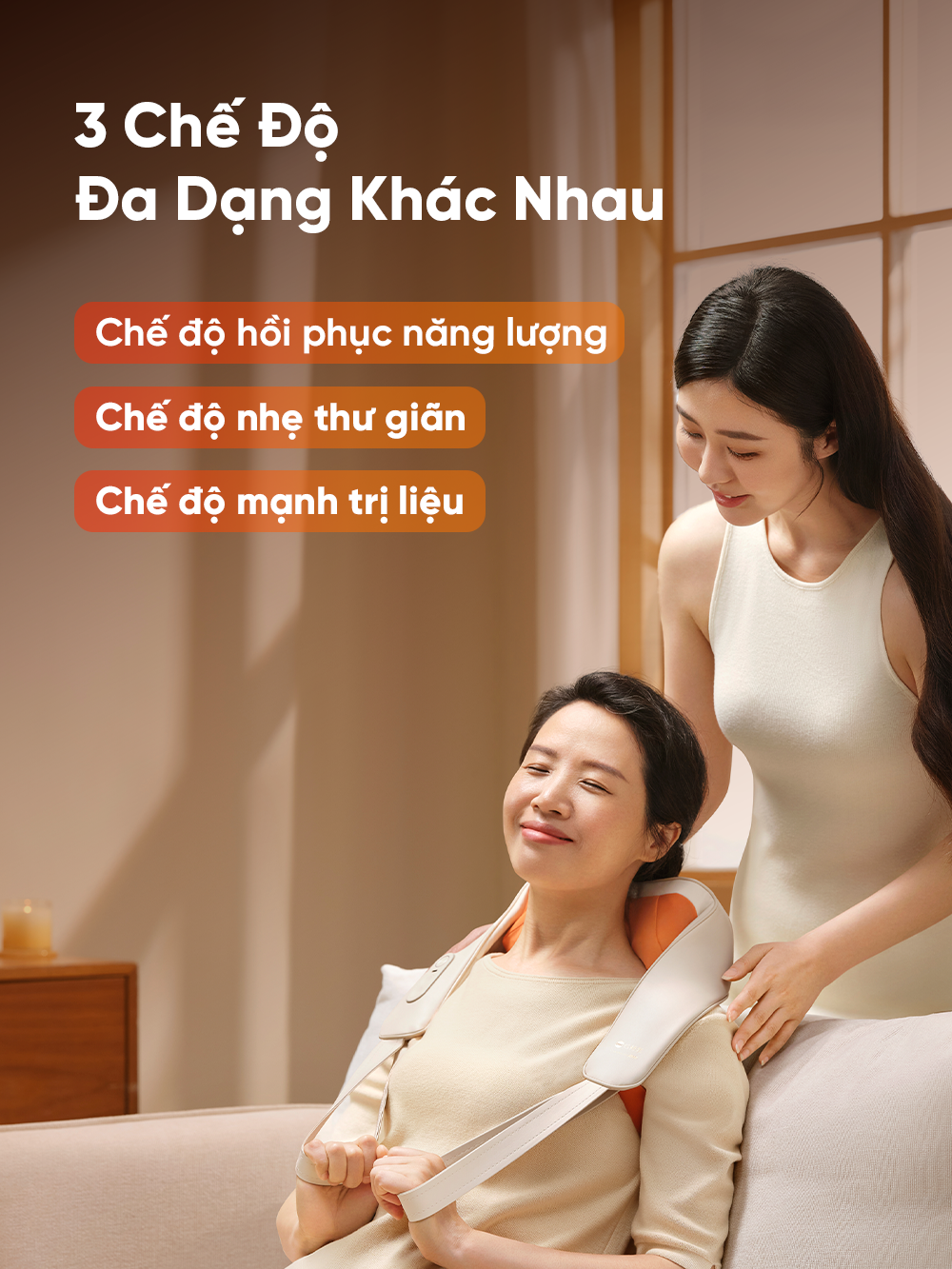  Máy Massage Cổ Vai Gáy Breo N6 Mini - Xông Nóng Huyệt Đạo - Xoa Bóp Cơ 