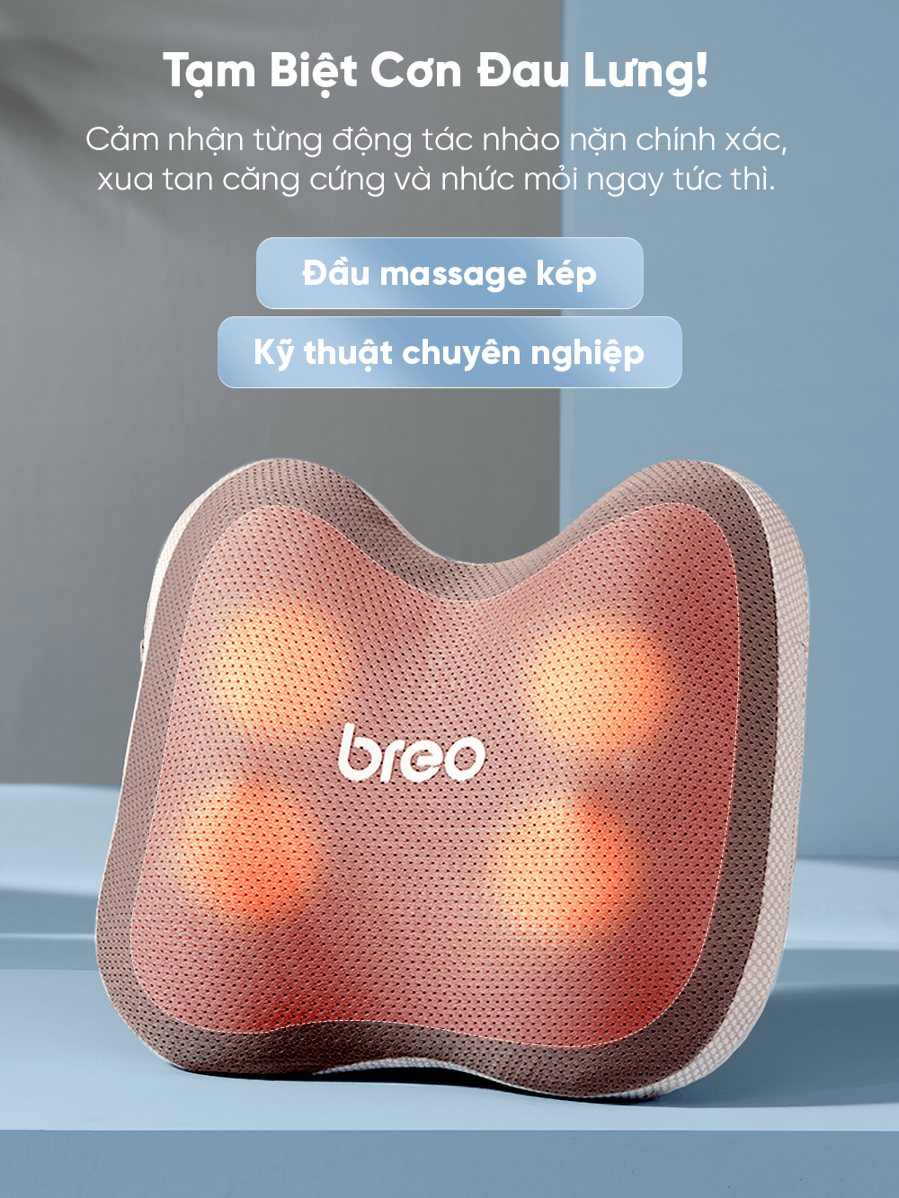  Gối Massage Lưng & Thắt Lưng Breo Back 2 