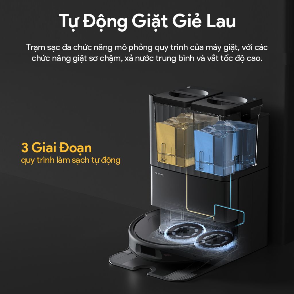  Robot Hút Bụi Lau Nhà Roborock Qrevo S 