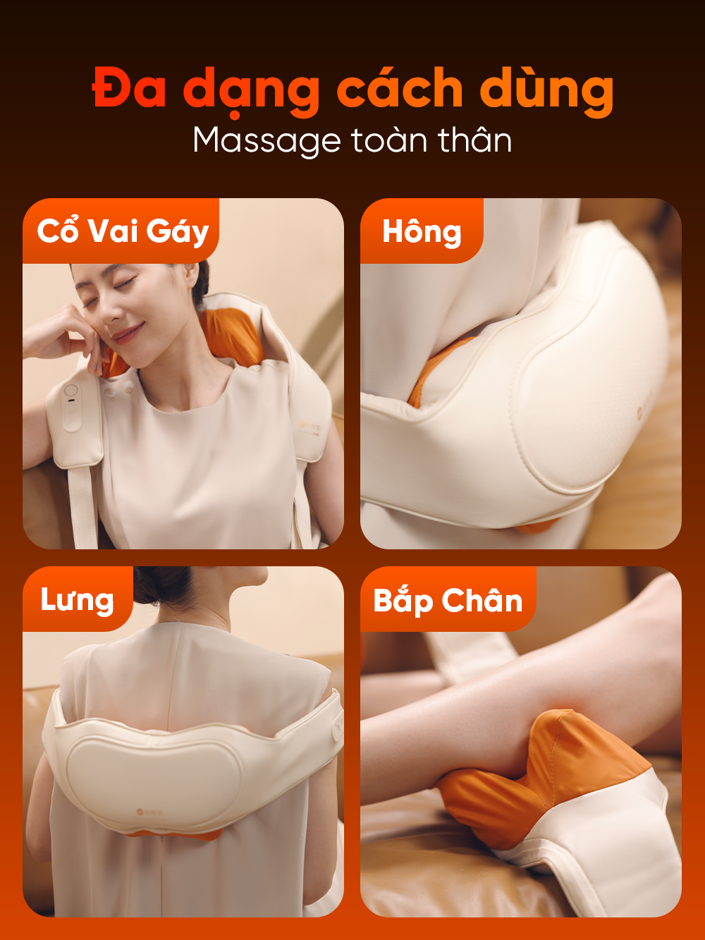  Máy Massage Cổ Vai Gáy Breo N6 Mini - Xông Nóng Huyệt Đạo - Xoa Bóp Cơ 