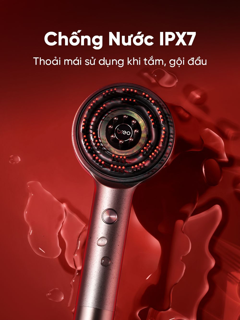  Lược Điện Massage Da Đầu Breo Scalp 3 