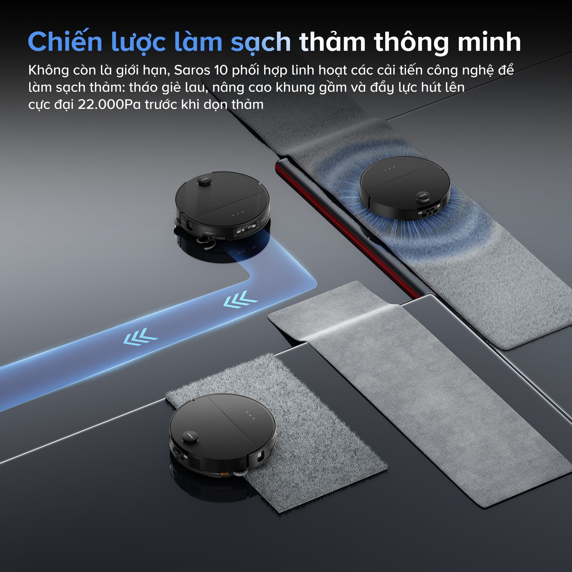  Robot Hút Bụi Lau Nhà Roborock Saros 10 