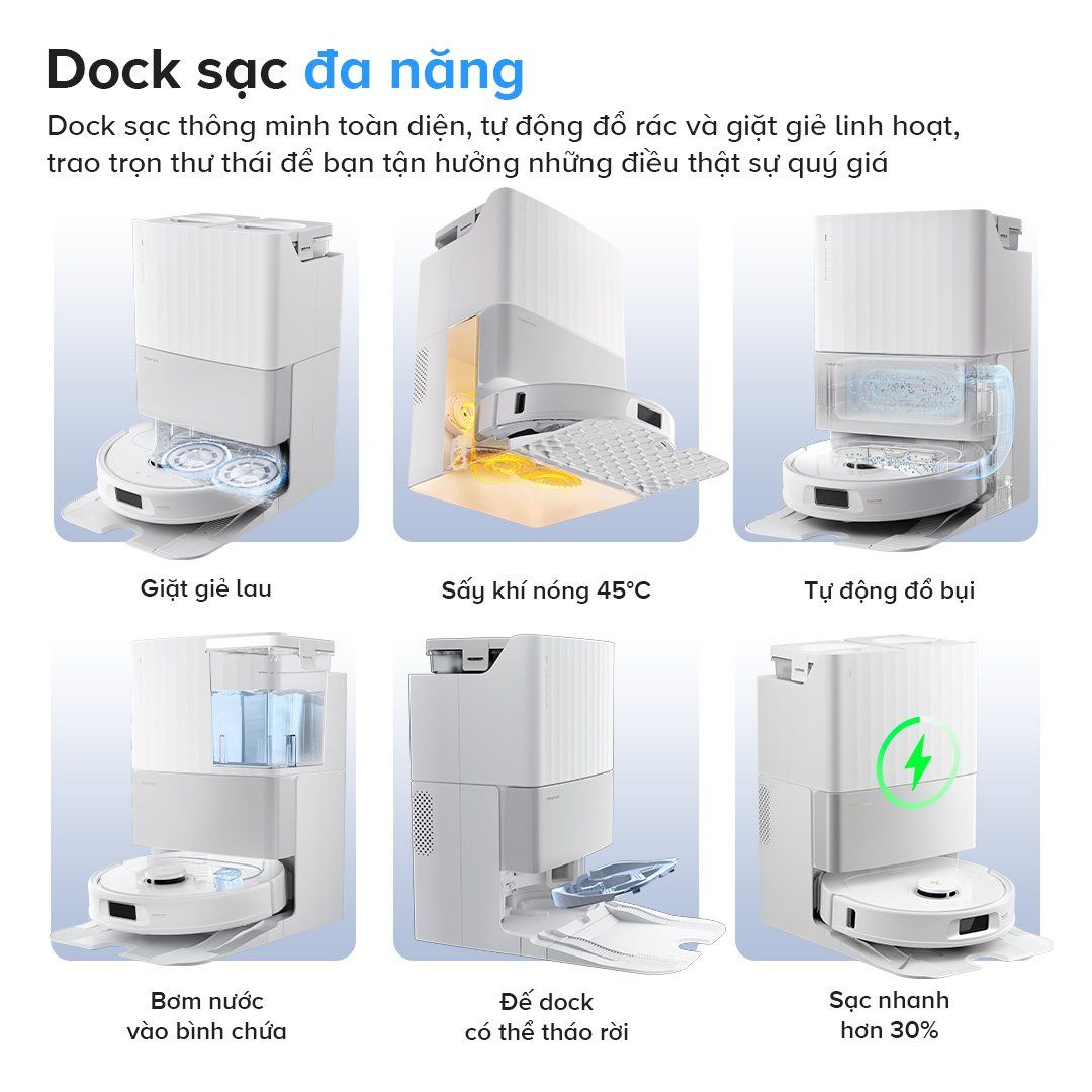  Robot Hút Bụi Lau Nhà Roborock Qrevo 5AE 