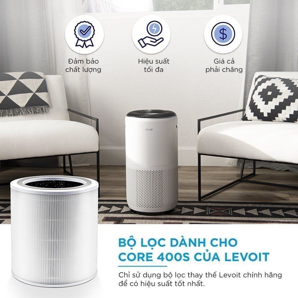  Lõi Lọc Diệt Khuẩn Tiêu Chuẩn Cho Levoit Core 400S RF 