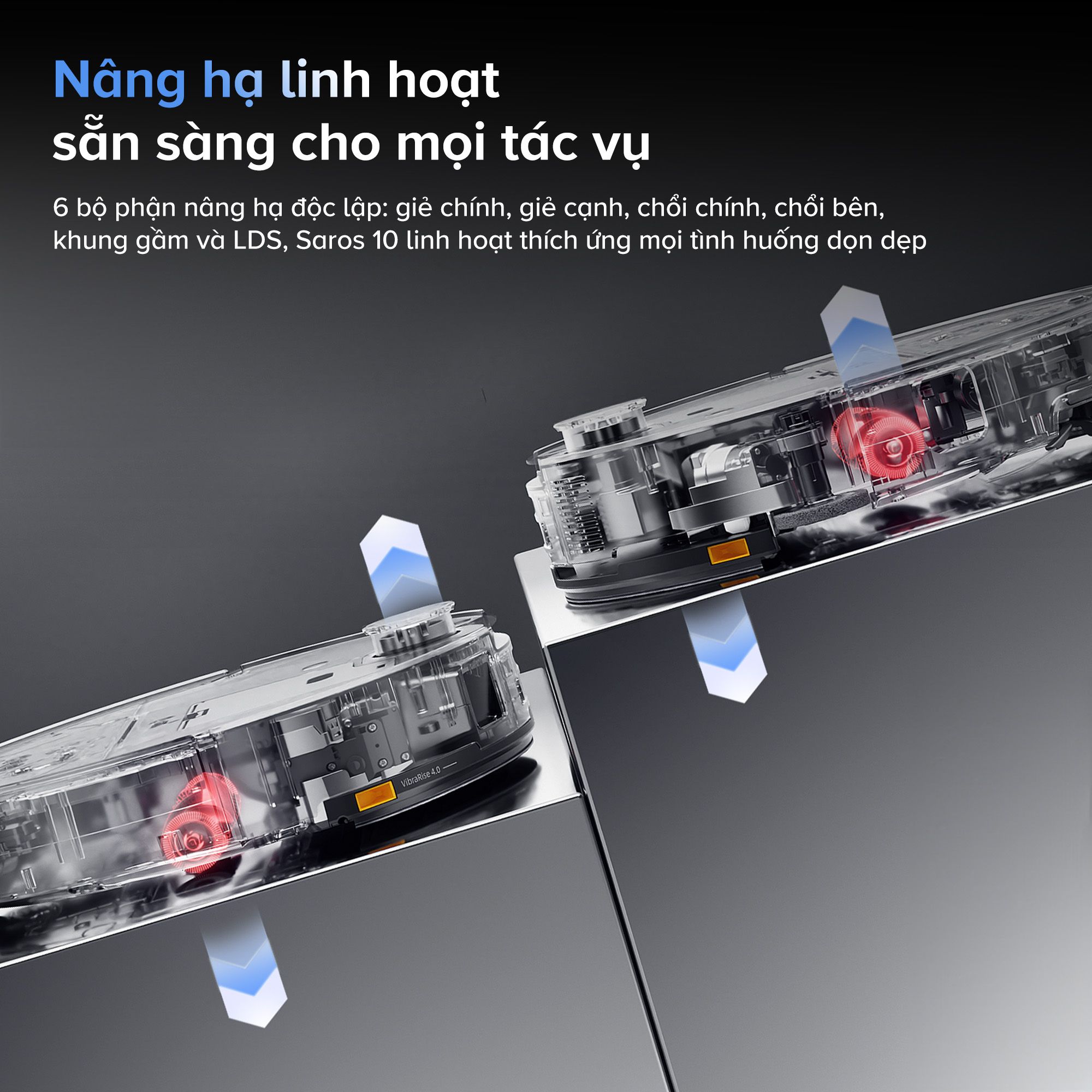  Robot Hút Bụi Lau Nhà Roborock Saros 10 