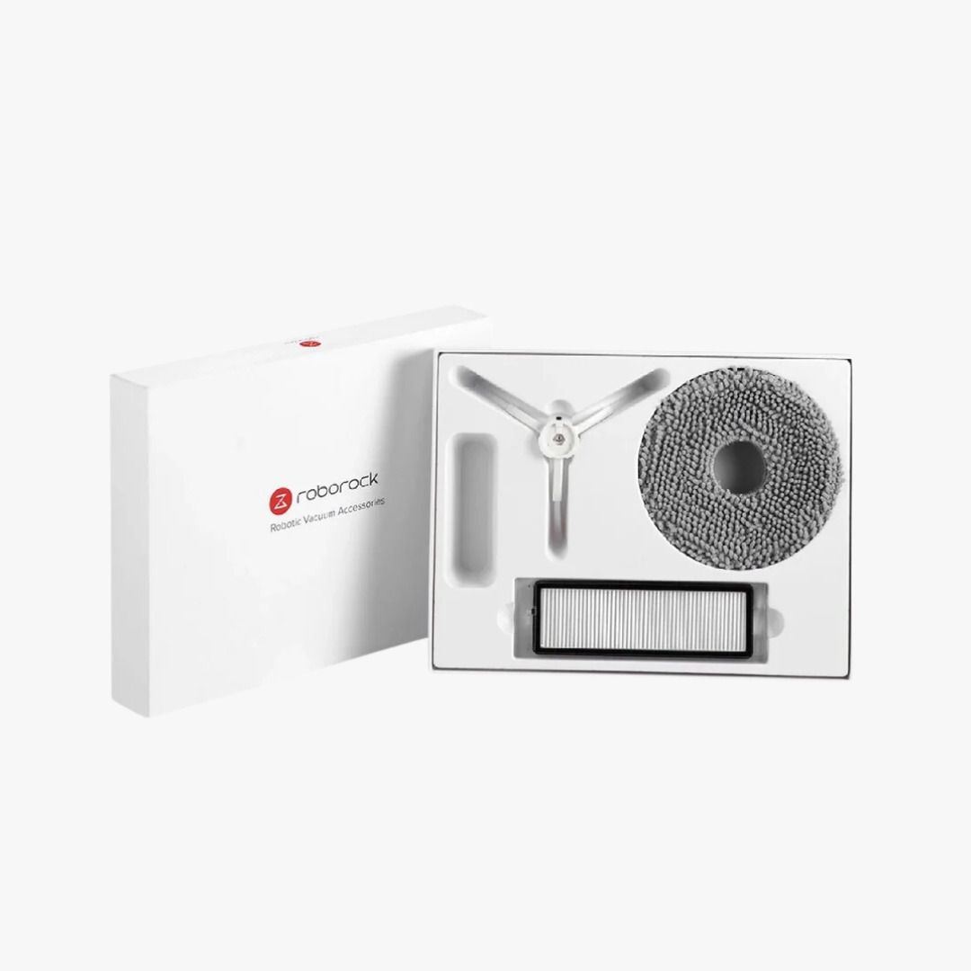 Bộ phụ kiện thay thế cho Roborock Qrevo | Combo 1 chổi bên - 1 lõi lọc - 2 giẻ lau 