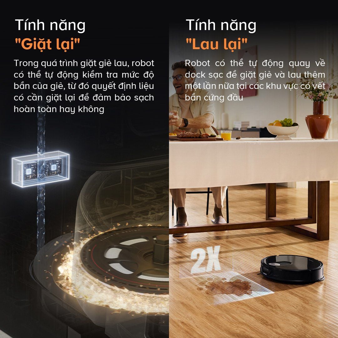  Robot Hút Bụi Lau Nhà Roborock Qrevo Slim 