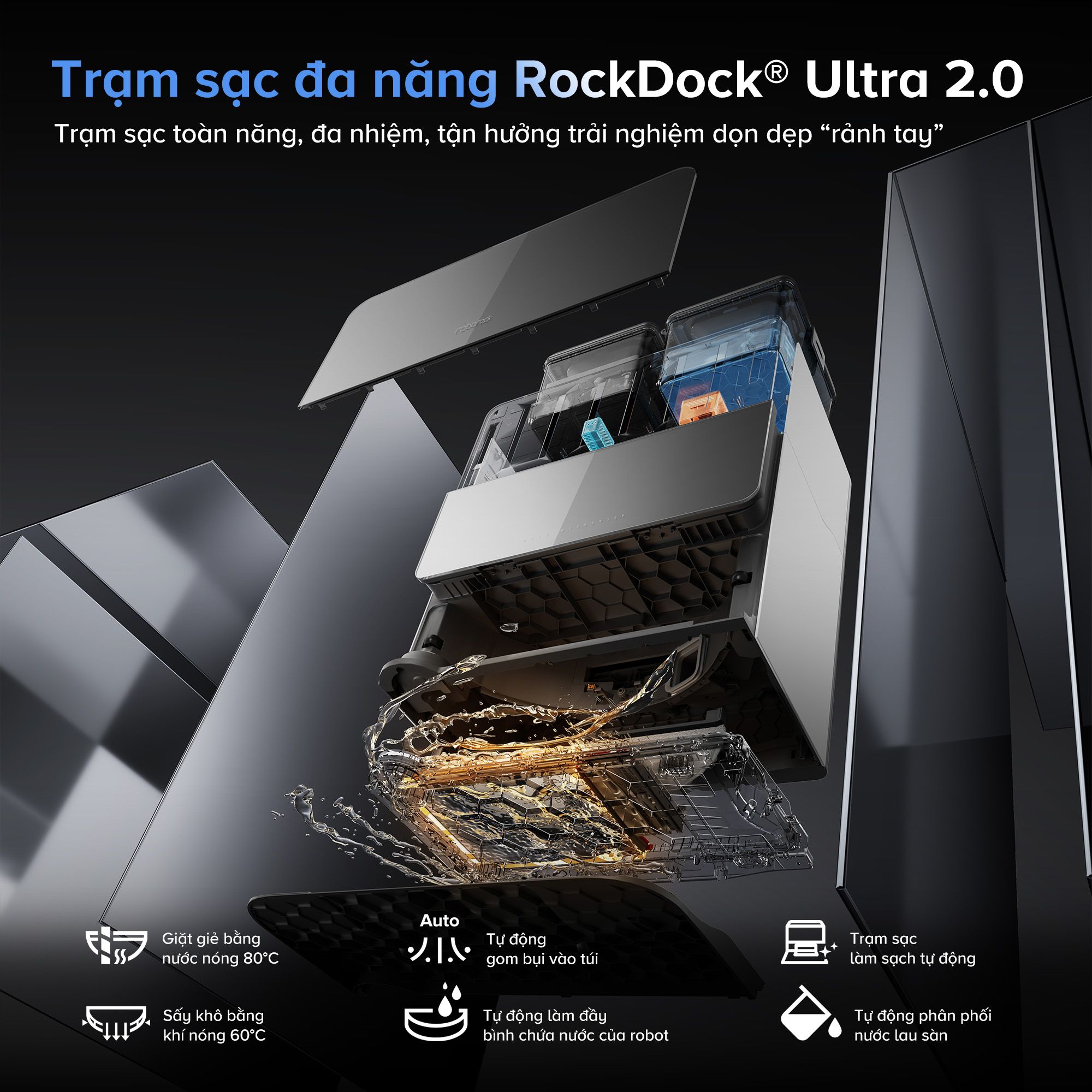  Robot Hút Bụi Lau Nhà Roborock Saros 10 