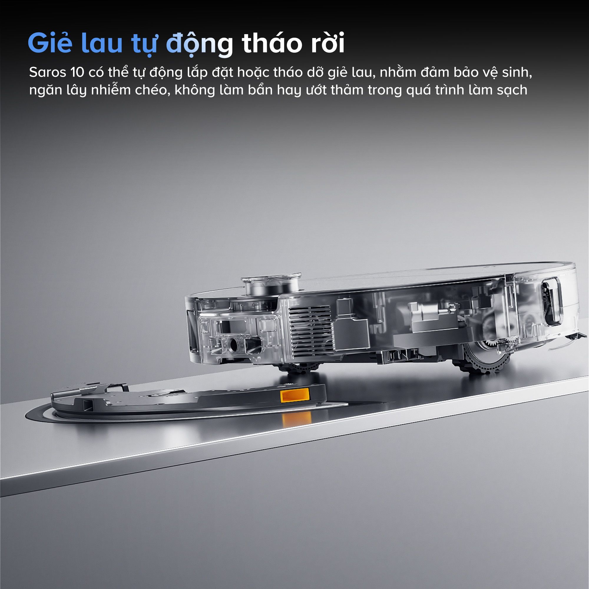  Robot Hút Bụi Lau Nhà Roborock Saros 10 
