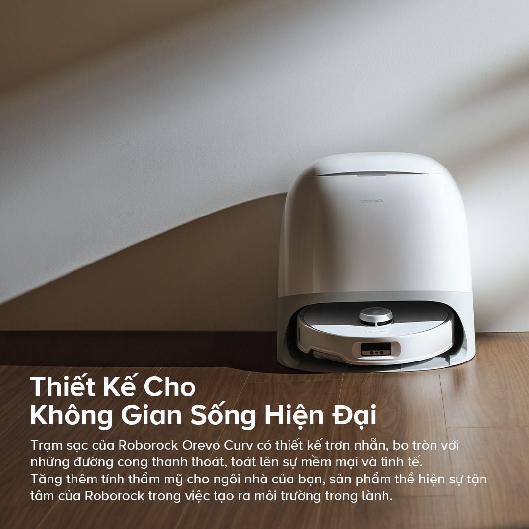  Robot Hút Bụi Lau Nhà Roborock Qrevo Curv 