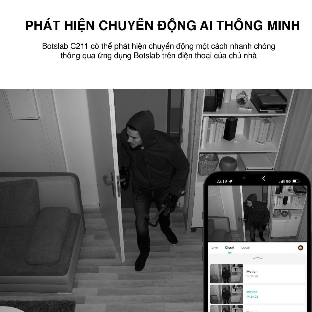  Camera Wifi Trong Nhà Botslab C211 