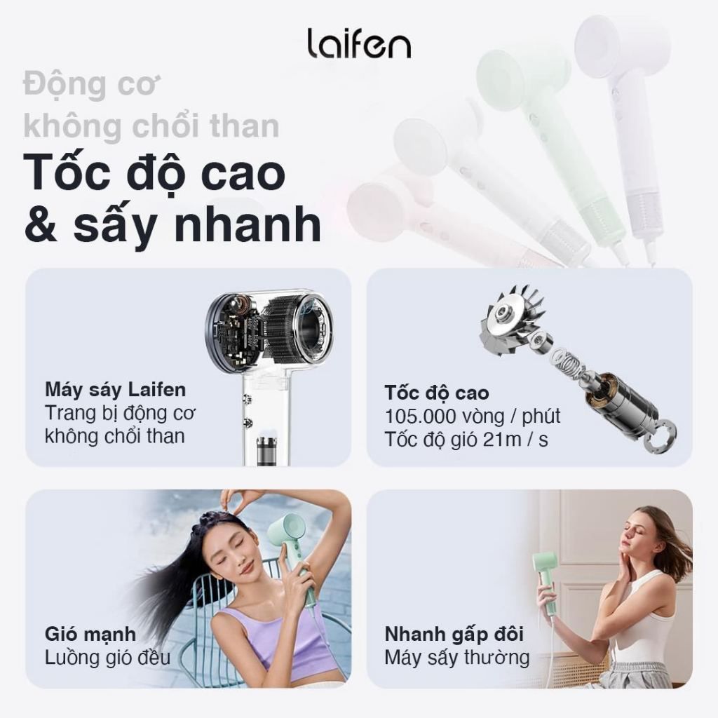  Máy Sấy Tóc Ion Âm Laifen SE 