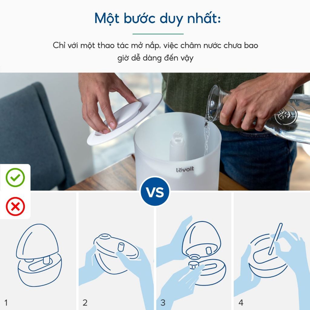  Máy Phun Sương Tạo Ẩm Levoit Dual 150 Ultrasonic 