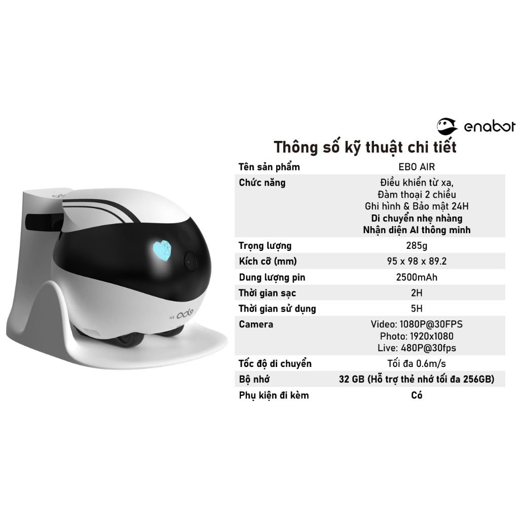  Robot Camera Giữ Nhà Enabot EBO SE 