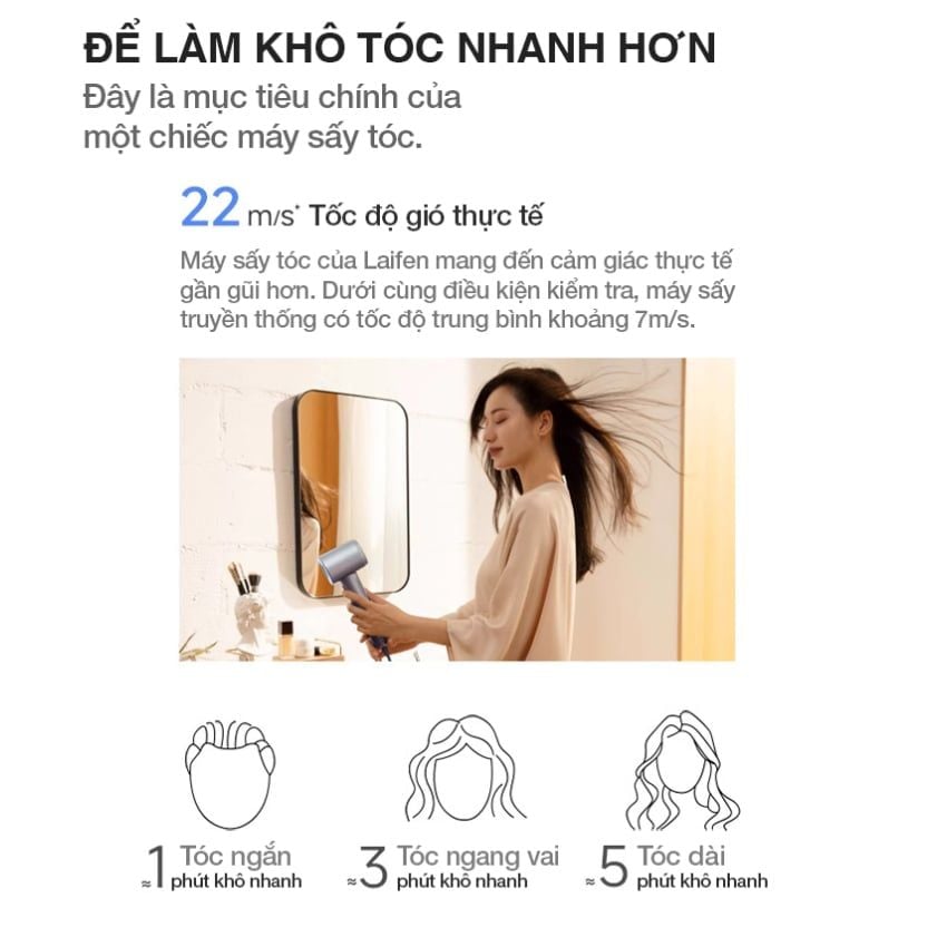  Máy Sấy Tóc Ion Âm Laifen Swift 