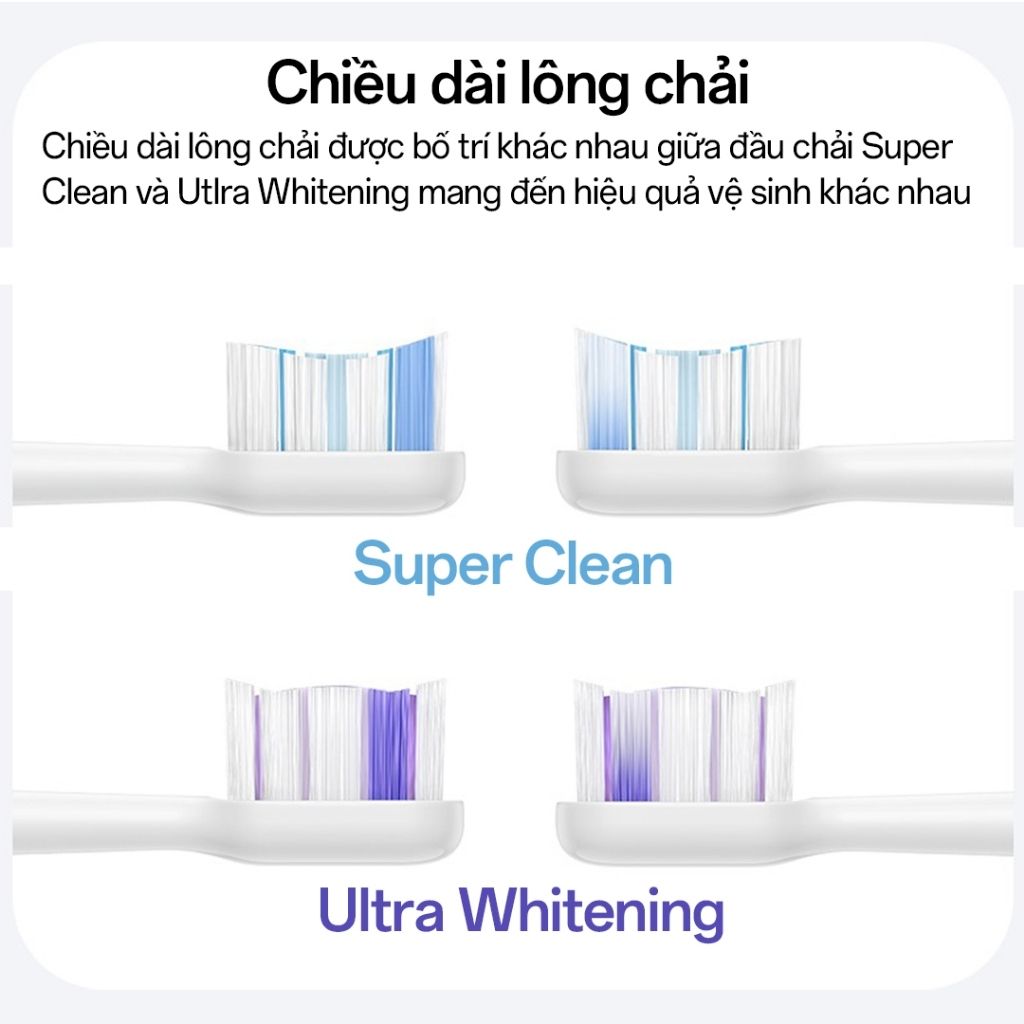  Đầu Bàn Chải Điện Laifen Ultra Whitening 
