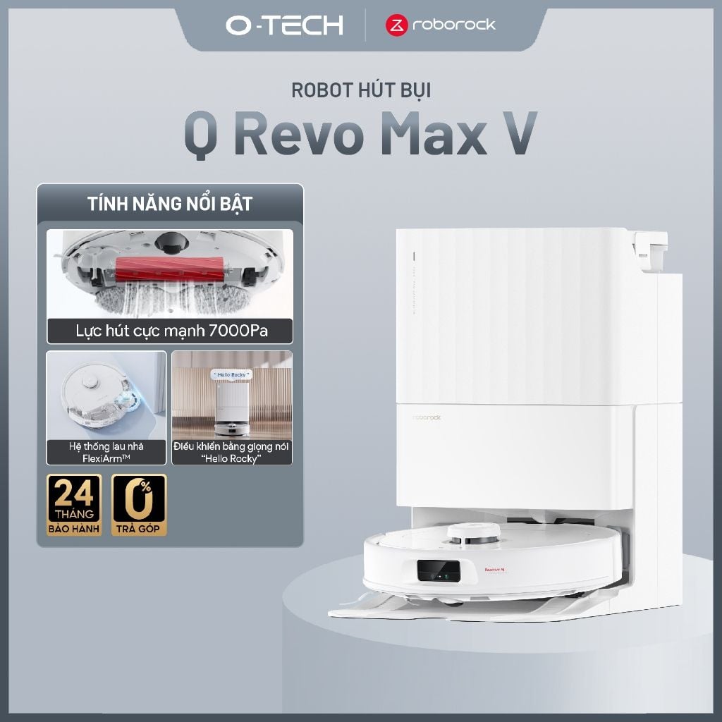  Robot Hút Bụi Lau Nhà Roborock Qrevo MaxV 