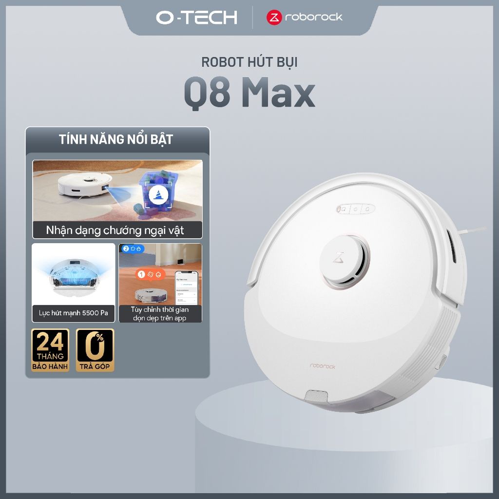  Robot Hút Bụi Lau Nhà Roborock Q8 Max 