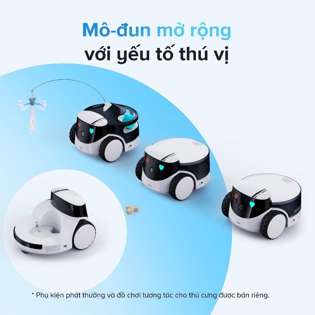  Robot Camera AI Tương Tác Với Thú Cưng Enabot ROLA PetPal 