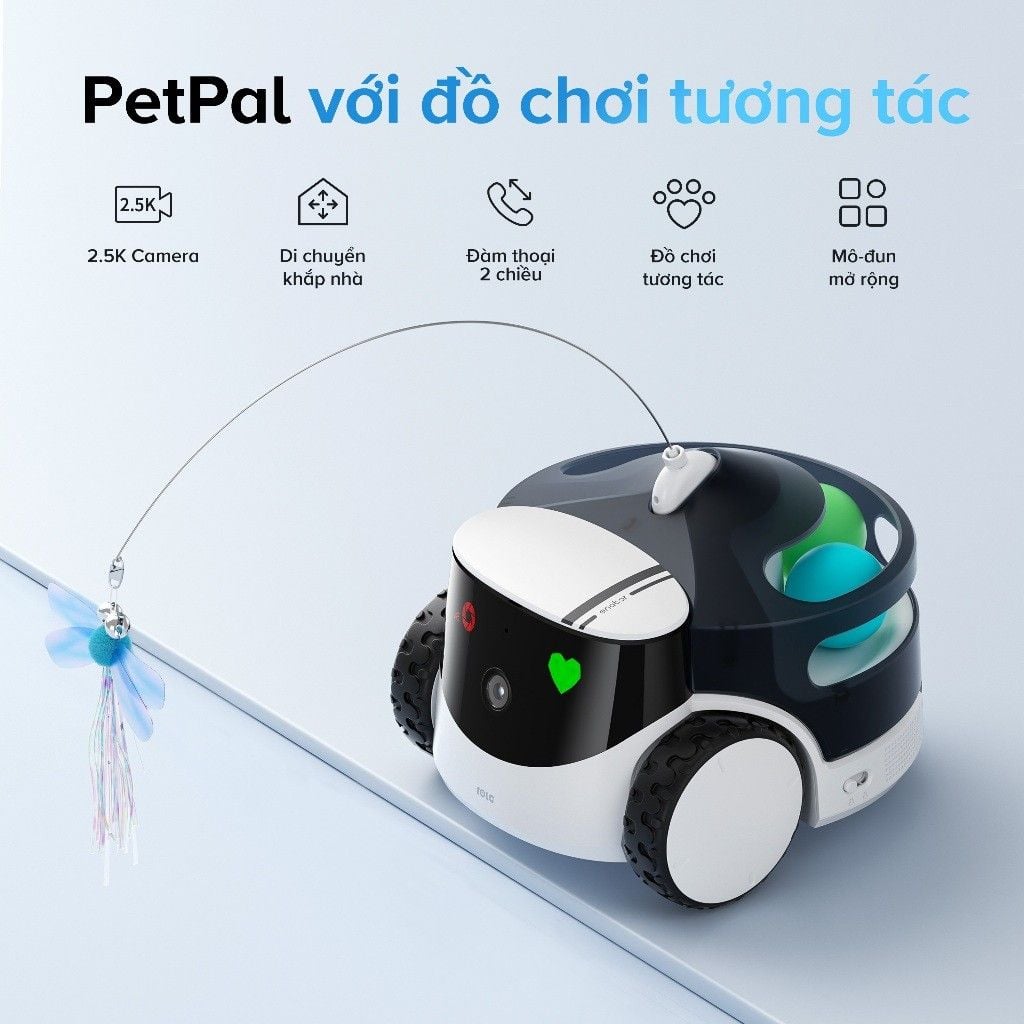  Robot Camera AI Tương Tác Với Thú Cưng Enabot ROLA PetPal 