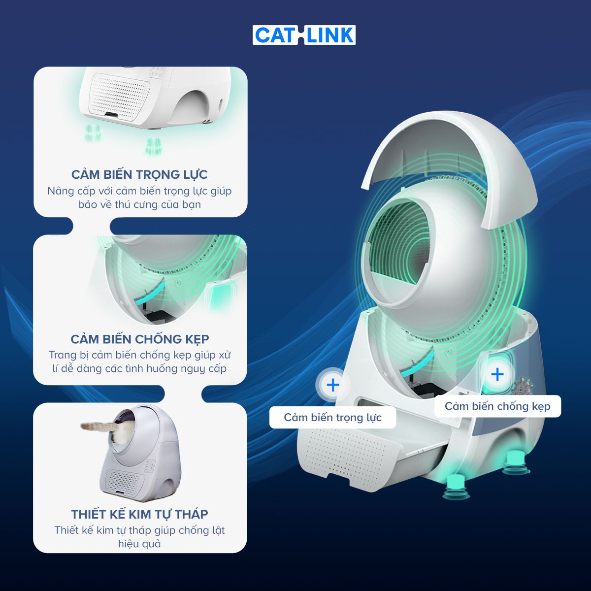  Máy vệ sinh cho mèo tự động CATLINK Young 