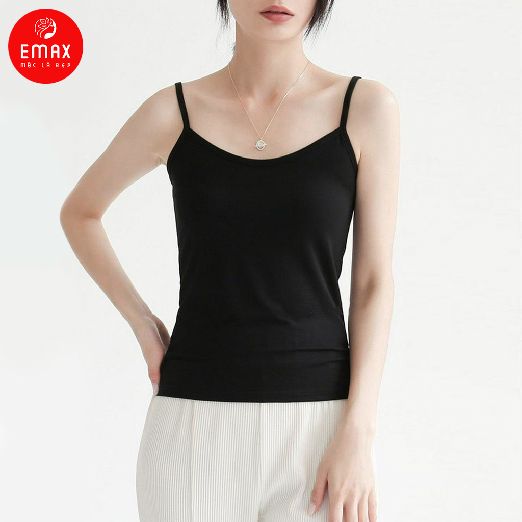 Áo Hai Dây Nữ Cotton Basic Emax