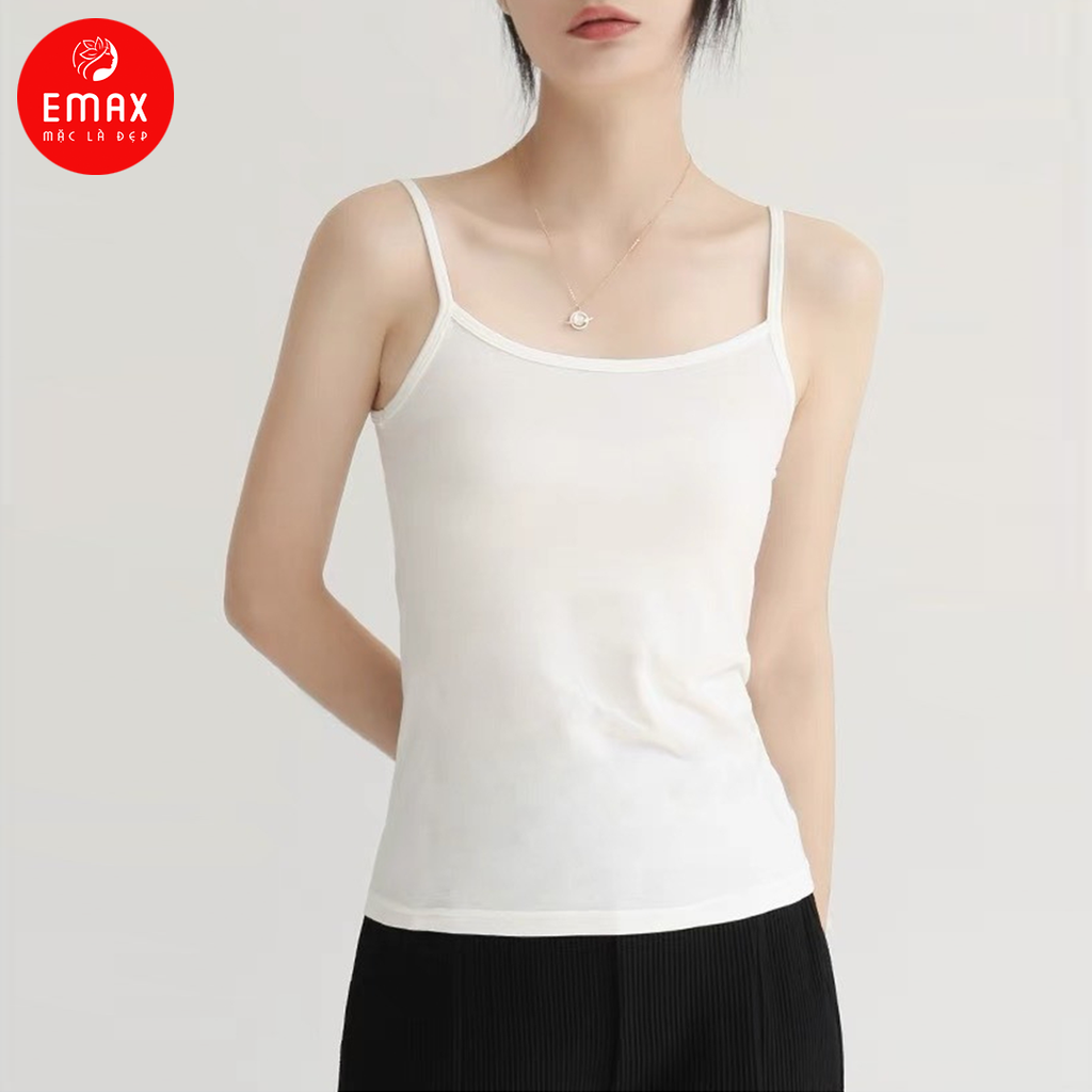 Áo Hai Dây Nữ Cotton Basic Emax