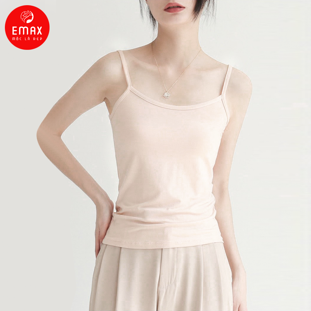 Áo Hai Dây Nữ Cotton Basic Emax