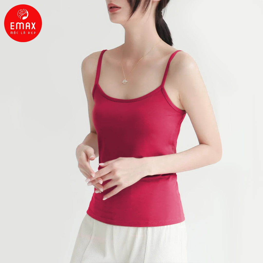 Áo Hai Dây Nữ Cotton Basic Emax