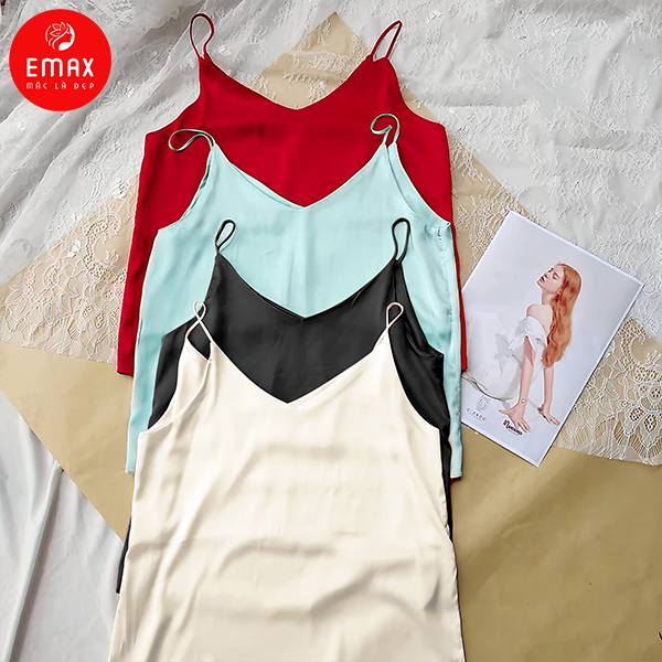 Áo Hai Dây Nữ Lụa Ngọc Trai Emax Cao Cấp