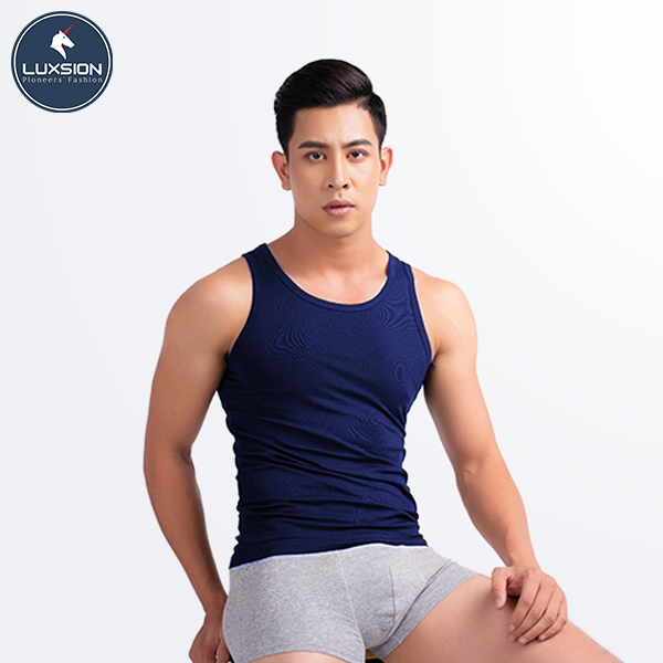 Áo Ba Lỗ Cotton Nam Sợi Tre Bản Nách To Luxsion Basic