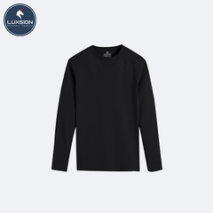 Áo Thun Cotton Nam Trắng Cổ Tim Luxsion Basic