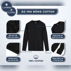 Áo Thun Cotton Nam Trắng Cổ Tròn Luxsion Basic