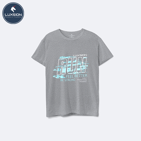 Áo Thun Cotton Nam Hình “Run” Luxsion Năng Động